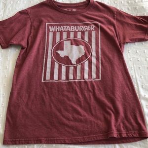 Maroon whataburger T shirt